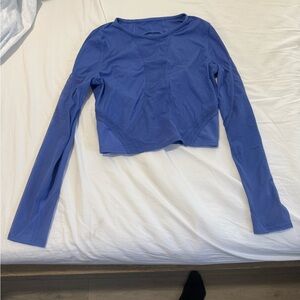 lululemon athletica Periwinkle Long-Sleeve Crop Top